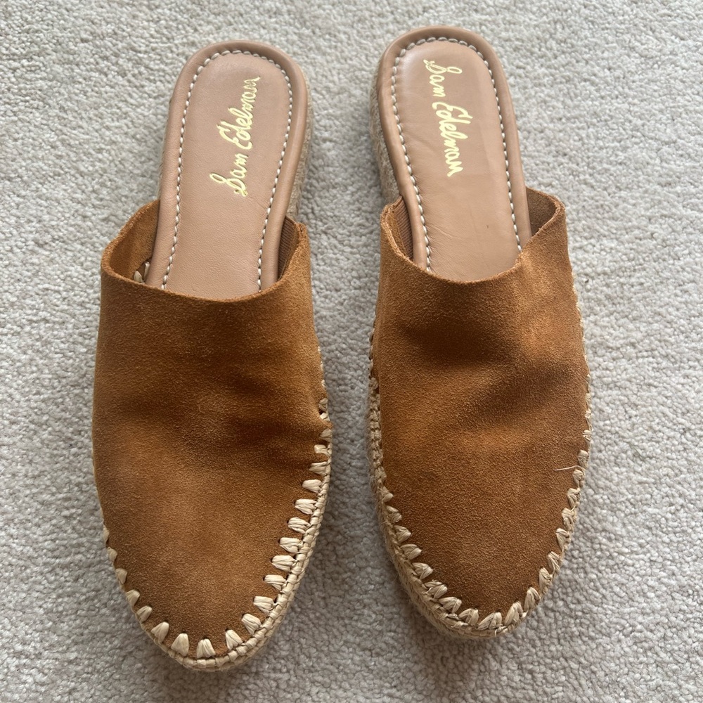 Sam Edelman brown suede mules